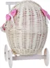 Lili Puppenwagen aus Weide mit Besatz in Pink 48X28 H26/47 Produktbild-Vorschau 5