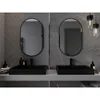 Mexen Loft lustro łazienkowe owalne 90 x 55 cm, rama czarna Podgląd zdjęcia produktu 4
