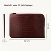 Selencia Croco Laptophoes 13 inch - Laptopsleeve - Burgundy Productafbeelding-voorbeeld 2