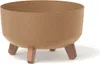 A brown planter pot with three wooden legs, shown against a white background. Anteprima dell’immagine prodotto