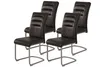 Hela Tische, 4er Set Freischwinger Stuhl PAULA - Mikrofaser Produktbild-Vorschau 1