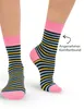 OCERA 10 Paar Damen Socken mit buntem Streifen-Muster - Gr. Produktbild-Vorschau 4