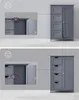 Vasagle Schmaler Badschrank mit 4 Schubladen, Grau, Frei Produktbild-Vorschau 16