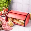 Kleiner Brotkasten aus Stahl 36cm KINGHOFF KH-1753 Rot Produktbild-Vorschau 2
