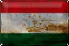 Blechschild Flagge Tadschikistan 30x20cm Tajikistan Rost Produktbild-Vorschau 1