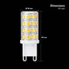 hoftronic LED Lampe G9 4,5W 500lm 2700K Dimmbar CRI 90 Weiß Produktbild-Vorschau 3