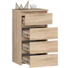 Kommode 40 cm 4 Schubladen Wohnzimmer Schrank B40 x H74 x Produktbild-Vorschau 2
