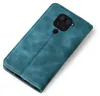 A teal flip cover phone case is shown from a diagonal top-down view on a white background. Produktbild-Vorschau