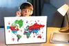 MuchoWow® Laptop Aufkleber Sticker Cover Weltkarte - Farben Produktbild-Vorschau 3