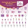 Olvy Magnetic Building Blocks Montessori Toys 80 pcs Anteprima dell’immagine prodotto 20