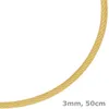 3mm Strickcollier Kette Halsreif, 585 Gold Gelbgold, 50cm, Produktbild-Vorschau 2