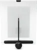 A product shot of a black picture frame with a ribbed translucent cover. Podgląd zdjęcia produktu