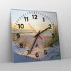 Wanduhr - Quadrat - Glasuhr - Düne Strand Meer - 30x30cm - Produktbild-Vorschau 4