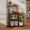Scaffale da cucina con 5 ripiani, colore marrone scuro Anteprima dell’immagine prodotto 4