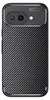 A black carbon fiber textured phone case with a camera cutout. Produktbild-Vorschau