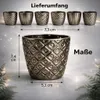 Windlicht 6 Set Teelichthalter Teelichtgläser Windlichter Produktbild-Vorschau 2
