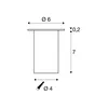 A technical drawing with dimensions of a recessed floor light. Anteprima dell’immagine prodotto