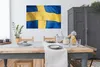 MuchoWow® Poster Nahaufnahme der Flagge von Schweden 120x80 Produktbild-Vorschau 3