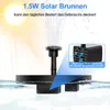 1,5w Solar Springbrunnen für Außen Teichpumpe Wasserpumpe Produktbild-Vorschau 3