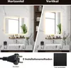 COSTWAY Koupelnové zrcadlo LED 70 x 50 cm, nástěnné Náhled obrázku produktu 6