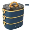 3-lagige Bento Lunchbox 2000ml – Auslaufsicher & Produktbild-Vorschau 2