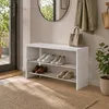 HAKU Schuhbank Sitzbank Schuhregal chrom, weiß - MDF, Produktbild-Vorschau 8