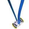 A close-up shot of a pool cleaner head with a blue hose and handle against a white background. Produktbild-Vorschau