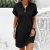 ASKSA Femme Robe d'été en mousseline Col en V Robe midi Voir les images du produit 4