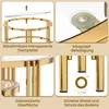 STILVORA Runden Couchtisch Set Gold, Beistelltisch Set Produktbild-Vorschau 6