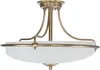 Deckenlampe Creme Messing E27 Glas Metall Jugendstil Produktbild-Vorschau 3