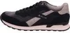 A side view of a black and gray sneaker. Voir les images du produit