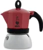 A red and silver Bialetti Moka pot for making coffee. Náhled obrázku produktu