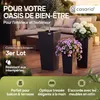 Set de 3 pots de fleurs polyrotin noir cache-pot pot Voir les images du produit 2