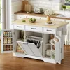 Isola da cucina mobile Merax con piano di lavoro Anteprima dell’immagine prodotto 3