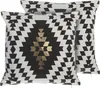 BELIANI Dekokissen Schwarz Baumwolle 45 x 45 cm 2er Set Produktbild-Vorschau 1