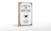 Holzschild Spruch Hund Ich arbeite hart damit mein 12x18 cm Produktbild-Vorschau 1