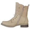 A side view of a beige lace-up boot with a zipper. Produktbild-Vorschau
