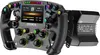 A professional studio shot of a racing steering wheel and its base, presented against a neutral background. Produktbild-Vorschau