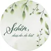 MAVANTO® 20x Schön dass du da bist Aufkleber 4,5 cm rund - Produktbild-Vorschau 1