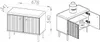Diagrams of a cabinet with dimensions and weight indications. Náhľad obrázku produktu