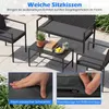 COSTWAY Polyrattan tuinmeubelset, loungeset voor buiten, Productafbeelding-voorbeeld 6