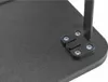 A close-up view of a black hinge mechanism with screws attached to a textured black surface. Náhled obrázku produktu