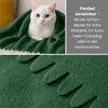 A white cat wrapped in a green fleece blanket, with a close-up of the blanket's edge and text describing its versatility. Náhľad obrázku produktu