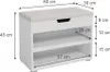 Vicco Schuhbank Rolfe, 60 x 45 cm, Weiß Produktbild-Vorschau 3