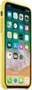 Coque arrière en cuir pour l'Apple iPhone X - Jaune Voir les images du produit 4