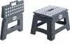 A gray foldable step stool is shown in both folded and unfolded states. Náhled obrázku produktu