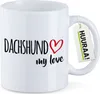 Huuraa Kaffeetasse Dachshund my love 330ml Weiß Keramik Produktbild-Vorschau 1