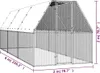 vidaXL Zewnętrzna klatka dla kur 2x6x2 m Stal ocynkowana Podgląd zdjęcia produktu 6