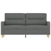 2-Sitzer-Sofa Dunkelgrau 140 cm Stoff Produktbild-Vorschau 3