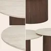 Couchtisch 2er-Set rund ESME - Tischplatte Travertin-Optik Produktbild-Vorschau 7